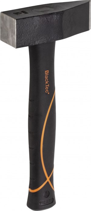 PICARD Steinspalthammer BlackTec® mit ovalem Loch, leicht gewölbte Bahn, scharfkantig,Nr. 59 1/2 FS, 1.000 gr.