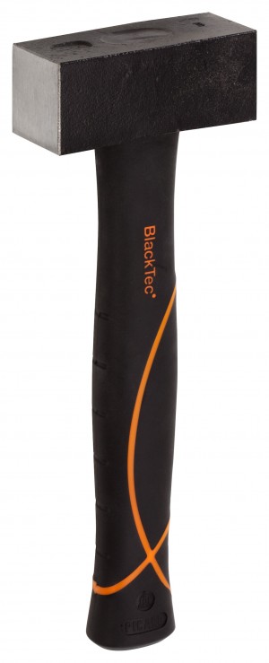 PICARD Bossierhammer BlackTec® Spezialstahl, mit geraden Bahnen und ovalem Loch, Nr. 64 FS, 1.000 gr.