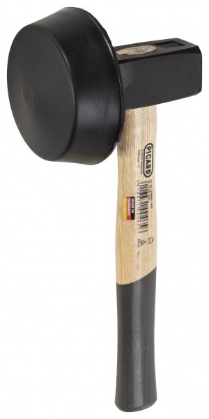PICARD Plattenlegerhammer mit rundem Gummieinsatz, Durchmesser 110 mm, Nr. 68 1/2 ES