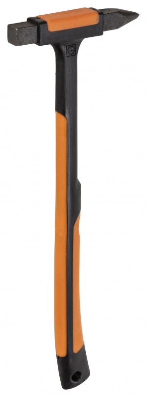 PICARD Fliesenlegerhammer ergonomisch geformter 2-Komponenten-Griff, innenliegender Fiberglasstiel, Aufhängeöse am Griffende, mit integrierter Hartmetallspitze, Nr. 83 1/2 FS