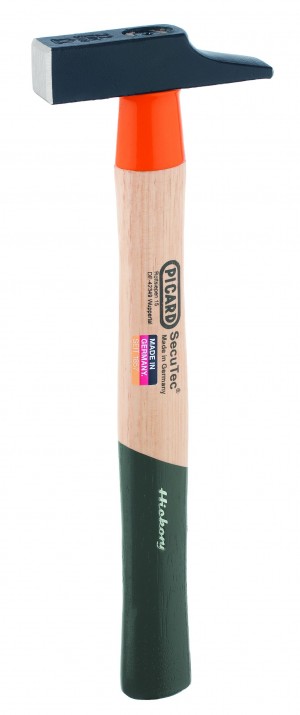 PICARD Schreinerhammer SecuTec® franz. Form, mit gehärteter Stielschutzhülse aus Stahl, mit doppelt geschweiftem Hickorystiel.  Höchste Abzugswerte ohne weitere Anbauteile. Nr. 86 HS, 20 mm