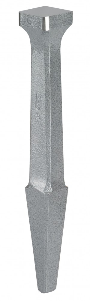 PICARD Faust hammerschlag-grau lackiert, Arbeitsfläche fein poliert, Bahn vierkant, flach, zwei Ecken abgerundet (Tassoform), Nr. 148, vierkant, flach, 40 mm