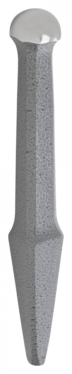 PICARD Faust hammerschlag-grau lackiert, Arbeitsfläche fein poliert, Bahn rund, hochrund-gewölbt, Nr. 150, hochrund gewölbt, 40 mm
