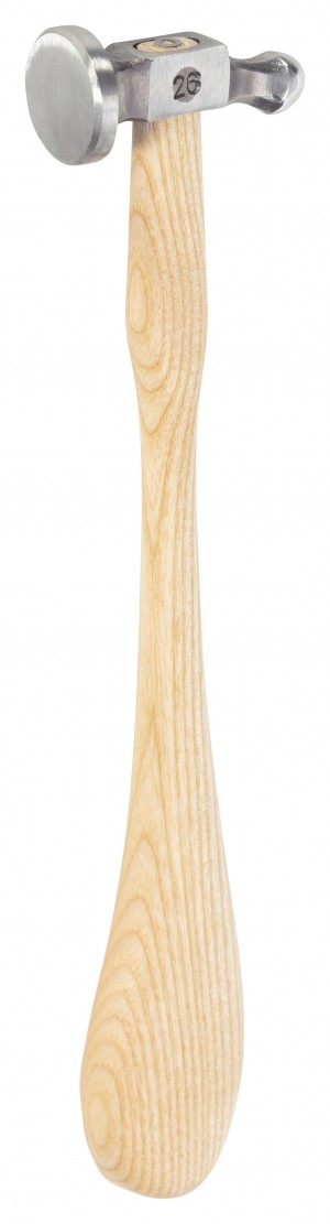 PICARD Ciselierhammer ganz blank, flache Bahn, Revolverstiel, Nr. 205 ES, 30 mm
