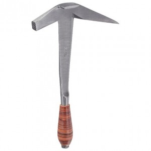 PICARD Schieferhammer geschmiedet, mit Ledergriff; franz. Form, mit seitlichem Nagelzieher, für Rechts- oder Linkshänder, Nr. 207 1/2 L, links