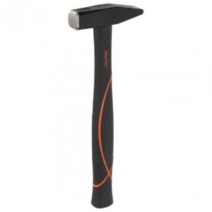 PICARD Schlosserhammer BlackTec deutsche Form, 3K-Voll-Kunststoff-Stiel mit innenliegendem Fiberglaskern, gummierte Grifffläche, Nr. 327 FS, 800 gr.