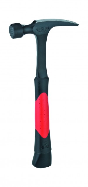 PICARD Ganzstahl-Rip-Hammer mit 2-Komponenten-Griff rot/schwarz, Nr. 595, geraut