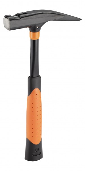 PICARD Latthammer BlackGiant® VPA-GS, mit Kopfsicherung, mit magnetischem Nagelhalter, Hammerkopf schwarz lackiert, ergonomischer, schwingungsdämpfender 2-Komponenten-Griff orange/schwarz, zusätzliches Innenrohr