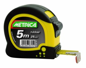 METRICA ROLLBANDMASS RUBBER-TOUCH 5 METER 25 MM