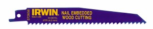 IRWIN Bi-Metall-Säbelsägeblatt für nageldurchsetztes Holz 156R 300mm 6TPI   1 Pkg. = 25 Stk.