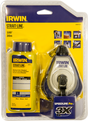 IRWIN Schlagschnurgeräte - Sätze Speed-Line PRO Schlagschnurgerät 30m / Blaues Farbpulver 113g Vorteilspack
