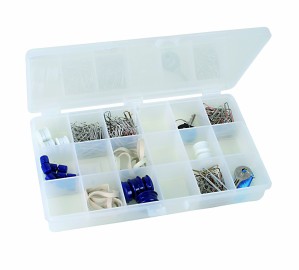 DIY Sortierkasten 18 173x271x41 schwarz/transparent
