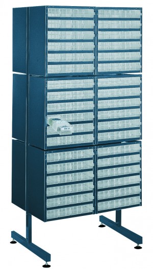 BODENSTATIV FÜR STAHL-MAGAZINE 1600x705x570 für 12 Schubladenmagazine Serie 250