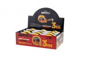SEMLOC BasicSeries Display mit 12 Rollbandmaßen 3 m 16 mm
