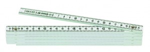 METRICA GLIEDERMASSTAB 2 M WEISS AUS GLASFASER