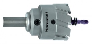 KARNASCH Hartmetall-bestückte Lochsäge Power-Max 30 mit Schaft, Zentrierbohrer, Auswurffeder, Schnitttiefe 30mm