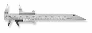SCALA Dental-Meßschieber 80x16mm rostfrei 1/10mm, Kreuzspitzen, "Züricher Modell"