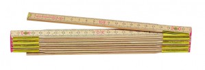HOLZGLIEDERMASSTAB 2 M
NATUR - TEILUNG ROT