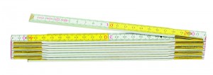 HOLZGLIEDERMASSTAB 2 M
WEISS/GELB - TEILUNG ROT