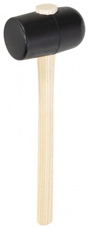 PICARD Gummihammer 1 Bahn flach, 1 Bahn gewölbt, Eschenstiel