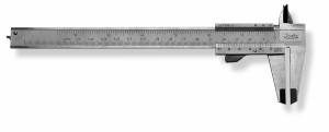 SCALA LH-TA-Meßschieber 150x40mm mattrstf 1/20mm/1/128" Klemmhebel, f.Linkshänder