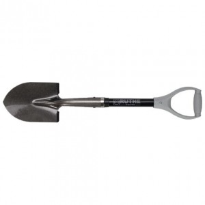 RUTHE Micro-Schaufel Fiberglas-Stiel, Trittkanten, verzinktes Blatt, dunkel 70 cm lang, Nr. 3007070019