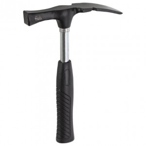 RUTHE Maurerhammer Stahlrohr, Berliner Form VPA-GS geprüft, Berliner Form, aus Qualitätsstahl, Kopf schwarz lackiert, mit schwarzem PVC-Griff (PAK-frei), Nr. 3007545119