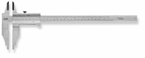SCALA WS-Meßschieber 200x60 matt-rostfrei 1/20mm/1/128", mit Spitzen,