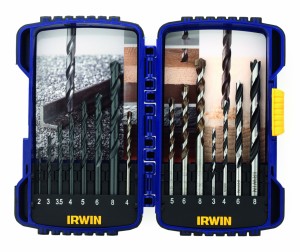 IRWIN Bohrer, gemischt - Satz Combi, 15pc set: HSS Pro: 2/3/3,5/4/5/6/8mm Cordless Multi: 4/5/6/8mm Brad Point: 3/4/6/8mm