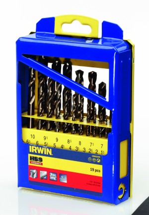 IRWIN HSS Pro Kobalt Bohrer - Sätze HSS Kobalt 19-tlg. Satz in Metallkasten 1,0 -10,0mm (um 0,5mm steigend)