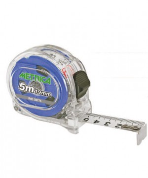 ROLLBANDMASS 5 M BLAU "Durchsichtig"
