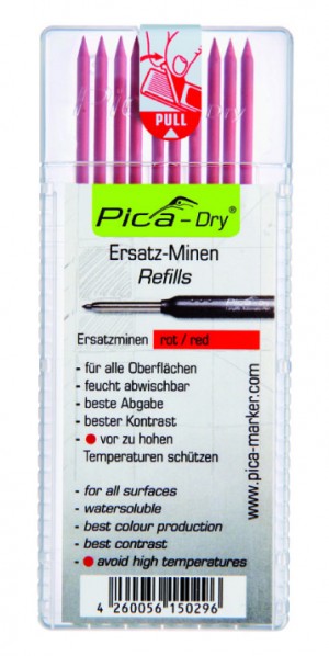 Pica DRY Minen-Set rot (Set Inhalt 10 Stk.)