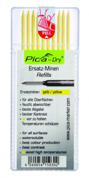Pica DRY Minen-Set gelb (Set Inhalt 10 Stk.)