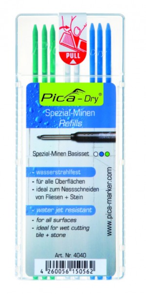 Pica DRY Minen-Set Spezial (Set Inhalt 8 Stk., 3 x grün, 3 x blau, 2 x weiß)