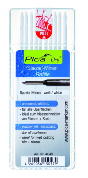 Pica DRY Minen-Set weiss (Set Inhalt 10 Stk.)