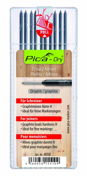 Pica DRY Minen-Set für Tischler/Schreiner (Set Inhalt 10 Stk.) Härte H