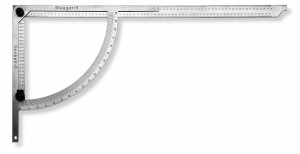 SCALA Alpha-Anreißwinkel Maxi 900x480mm,rstfr. m.Anreißlöchern,Gradbogen drehbar,Maßtlg