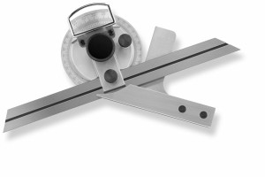SCALA Univ.-Winkelmesser 200mm parallaxefrei 4x 90°, mit Lupe und FE, Abl.5´
