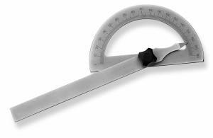 SCALA Gradmesser Schenker 300 x Bogen 200mm mattverchromt MB 0-180°, Feststellschraube, Ablesung 0,05 °, Anschlag und Schiene aus Stahl
