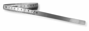 SCALA Skalenbandmaß 13mmx 1m. gelb .vlnr mmTeilg.a.d.Unterkante+Oberkante.