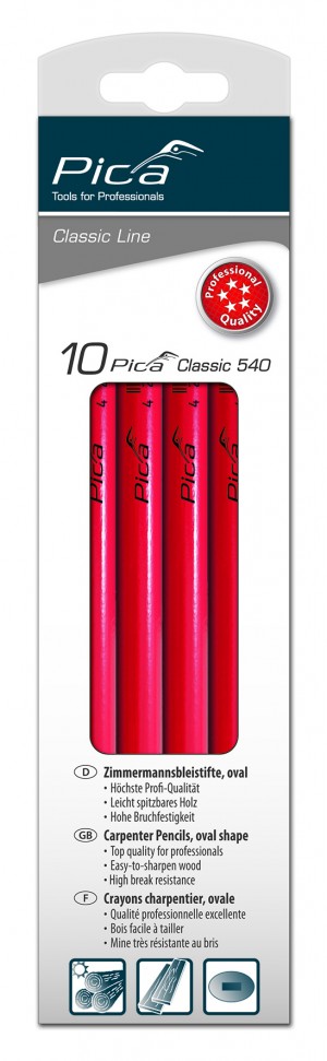 Pica Zimmermannstift, 24cm, 10er-Schachtel