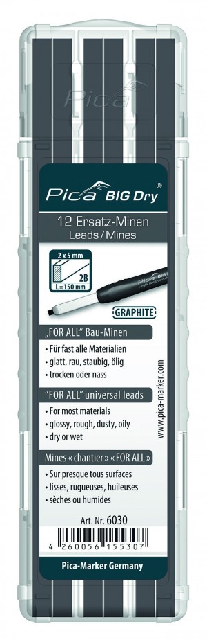 Pica BIG DRY Minen-Set FOR ALL Rot/Graphit/Weiss - SB