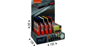 Pica VISOR permenant Display Inhalt: 4 x Marker blau, 4 x Marker weiß, 4 x Marker gelb, 4 x Marker rot, 2 Ersatz Minen blau, 1 Ersatz Mine weiß, 2 Ersatz Minen gelb, 2 Ersatz Minen rot + 4 Info Flyer