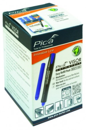 Pica VISOR permanent Ersatzminen-Sets 4 Stk., schwarz "Chloridfrei - für Markierung auf Edelstahl"