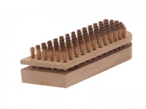 LESSMANN Beizbürsten mit Zwischenbrett 150x50x19/6 mm 6 rhg. Bronzedraht BRO gew. 0,15 mm hoch 20 mm
