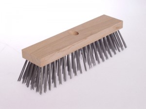 LESSMANN Besen Flachholz 300x70 mm 6x20/21 rhg. Stahldraht rostfrei ROF glatt ca. 0,50 mm hoch 70 mm, ohne Stiel,  für Stielloch DRM 23 mm (36 Stk. Mindestabnahmemenge) (Preis auf Anfrage)

