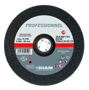DIAM SCHLEIFSCHEIBE EDELSTAHL - BLECH Ø125 x 1.6 x22.23 / VE 25 Stk. / Preis per Stück