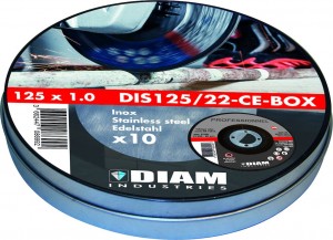 Aktion X-MAS TOOLS 10 Stk. DIAM SCHLEIFSCHEIBE EDELSTAHL - BLECH Ø125 x 1 x 22.23 in Box
