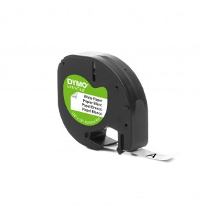 DYMO Original Schriftband für LetraTag, Papier, schwarz auf weiss