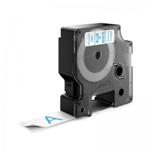 DYMO D1-Schriftband, 19mm x 7m, blau auf weiß
UV-beständig